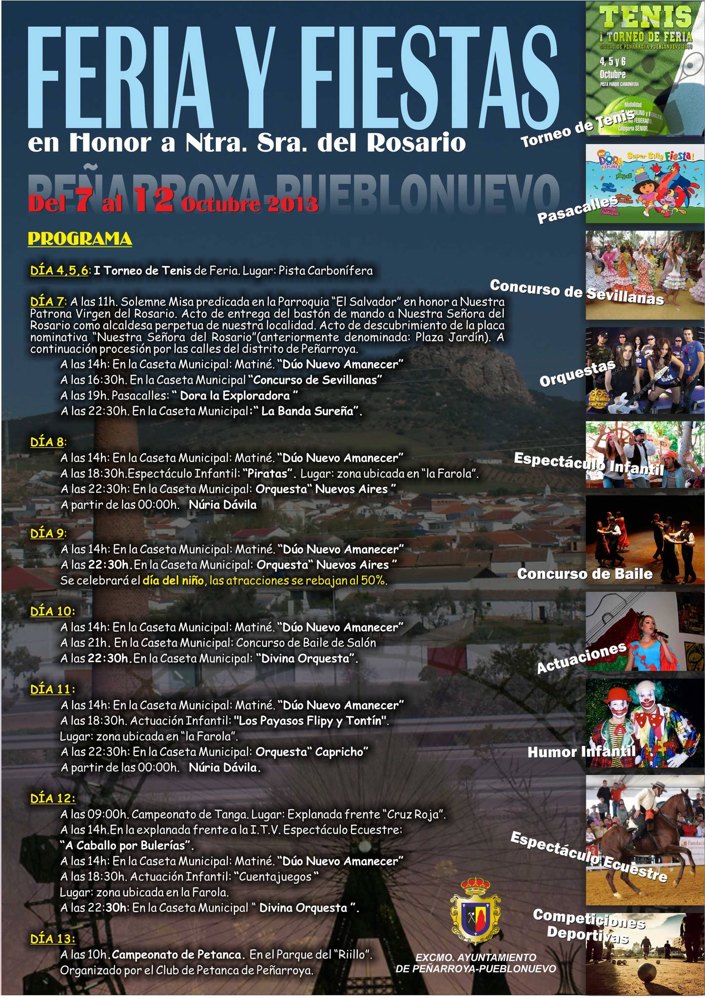 Fiestas patronales en honor de la Virgen del Rosario 2013 Peñarroya-Pueblonuevo